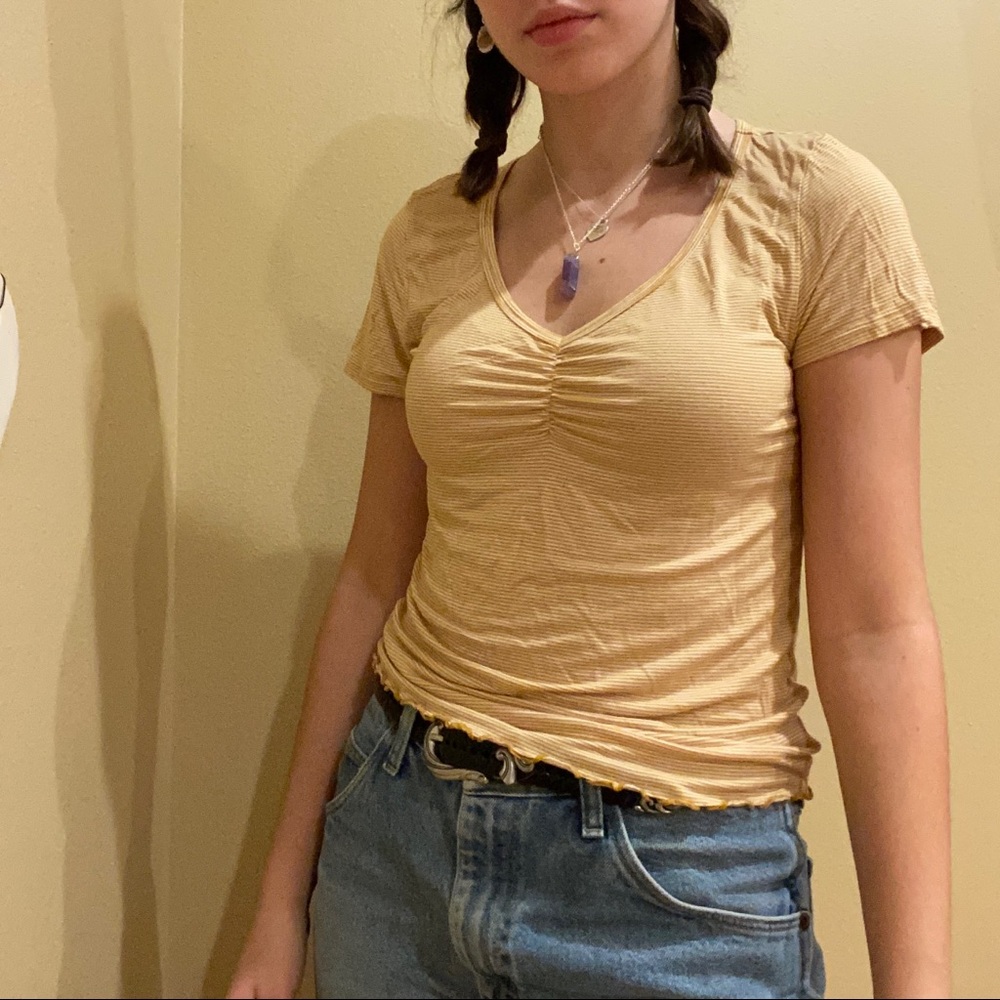 american eagle yellow top